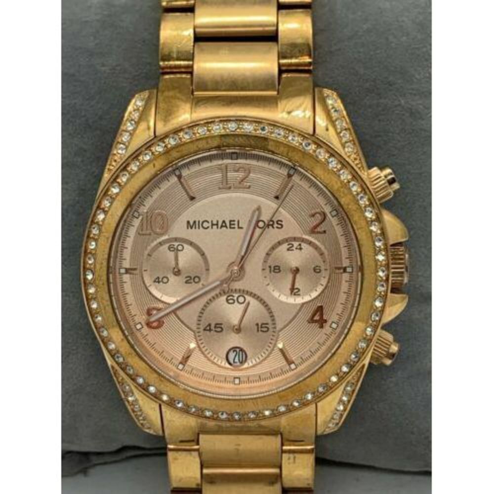 Michael Kors MK5263 Women's Watch Chronograph Rose Gold 39mm Quartz Mineral D518